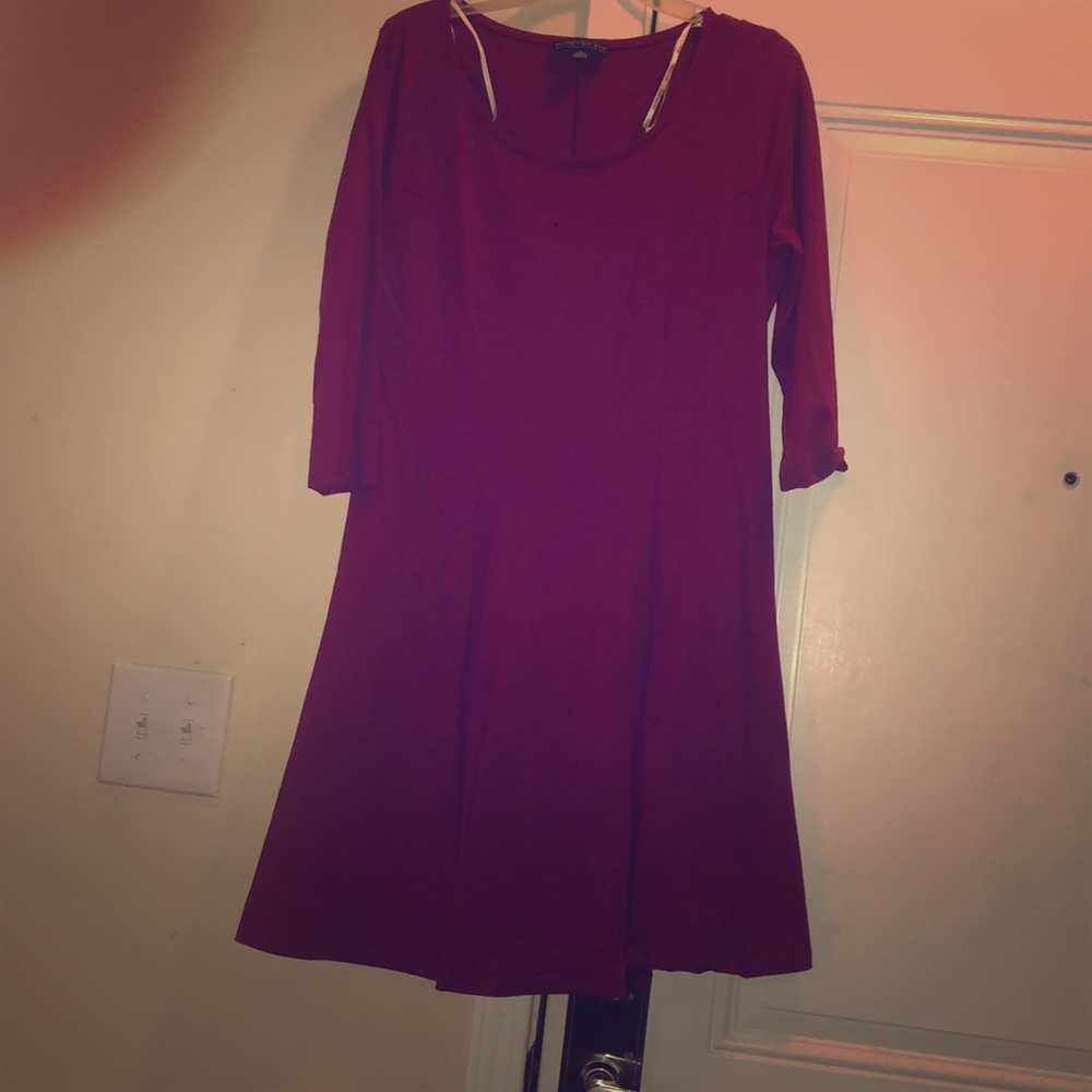 Forever21 pleated dress cotton material 3/4 sleeve